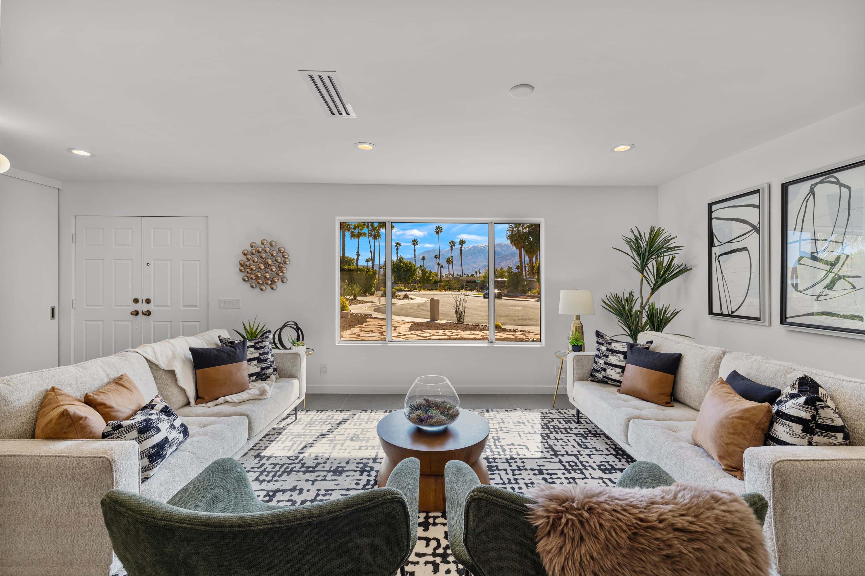 Living room with picture window
